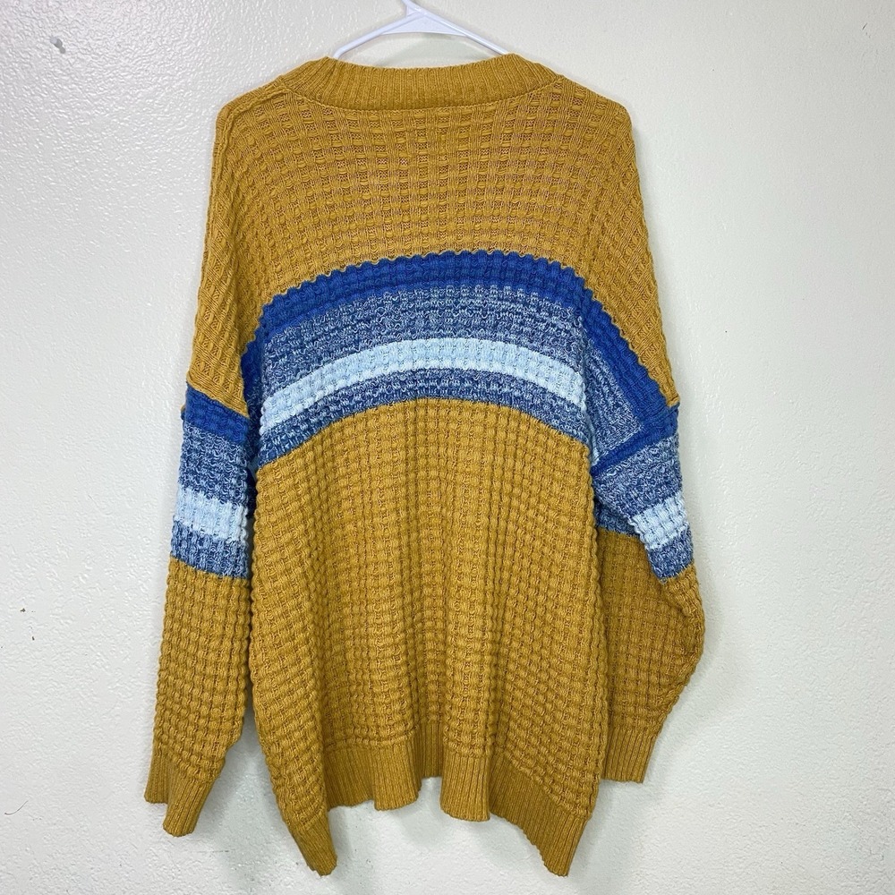 Urban Outfitters BDG Max Striped Waffle Knit Oversized Pullover Sweater Size M - Picture 5 of 9